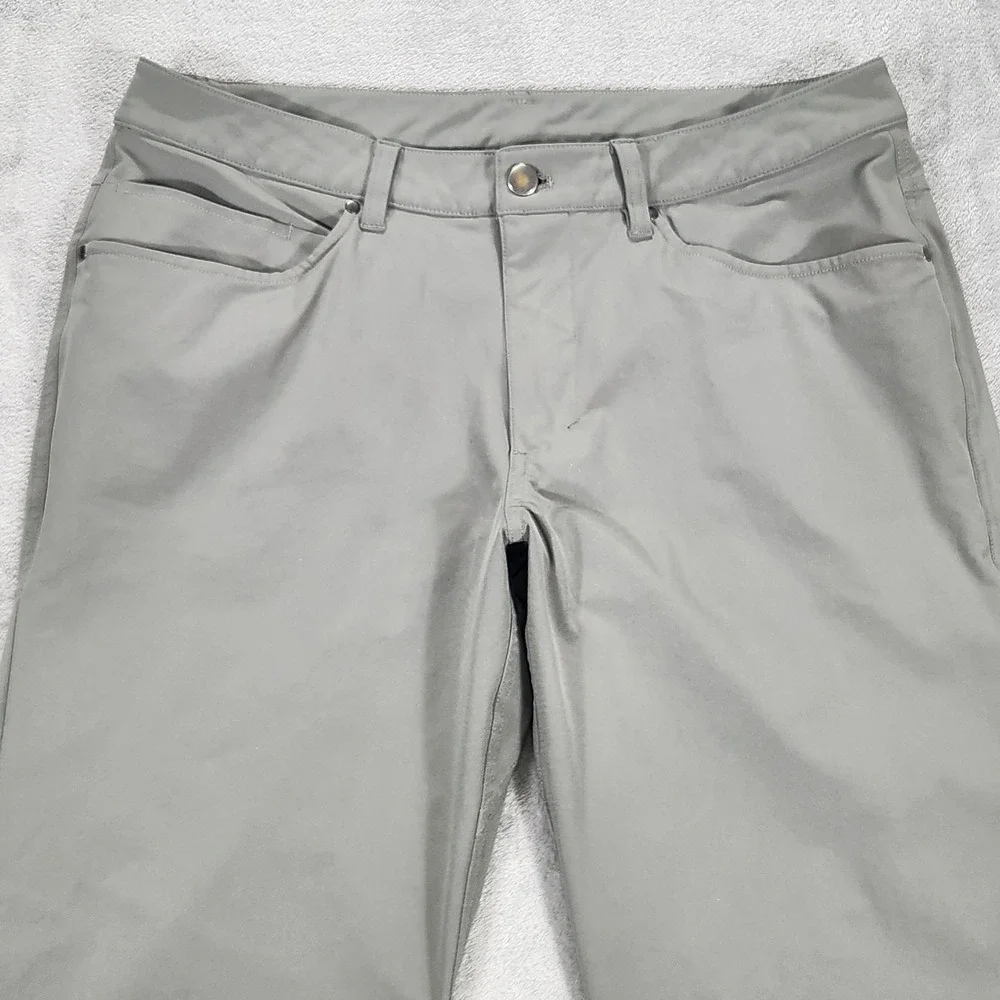 Lululemon Pants Mens 33 Green 5 Pocket ABC Stretch Tech Chino Casual Golf Travel